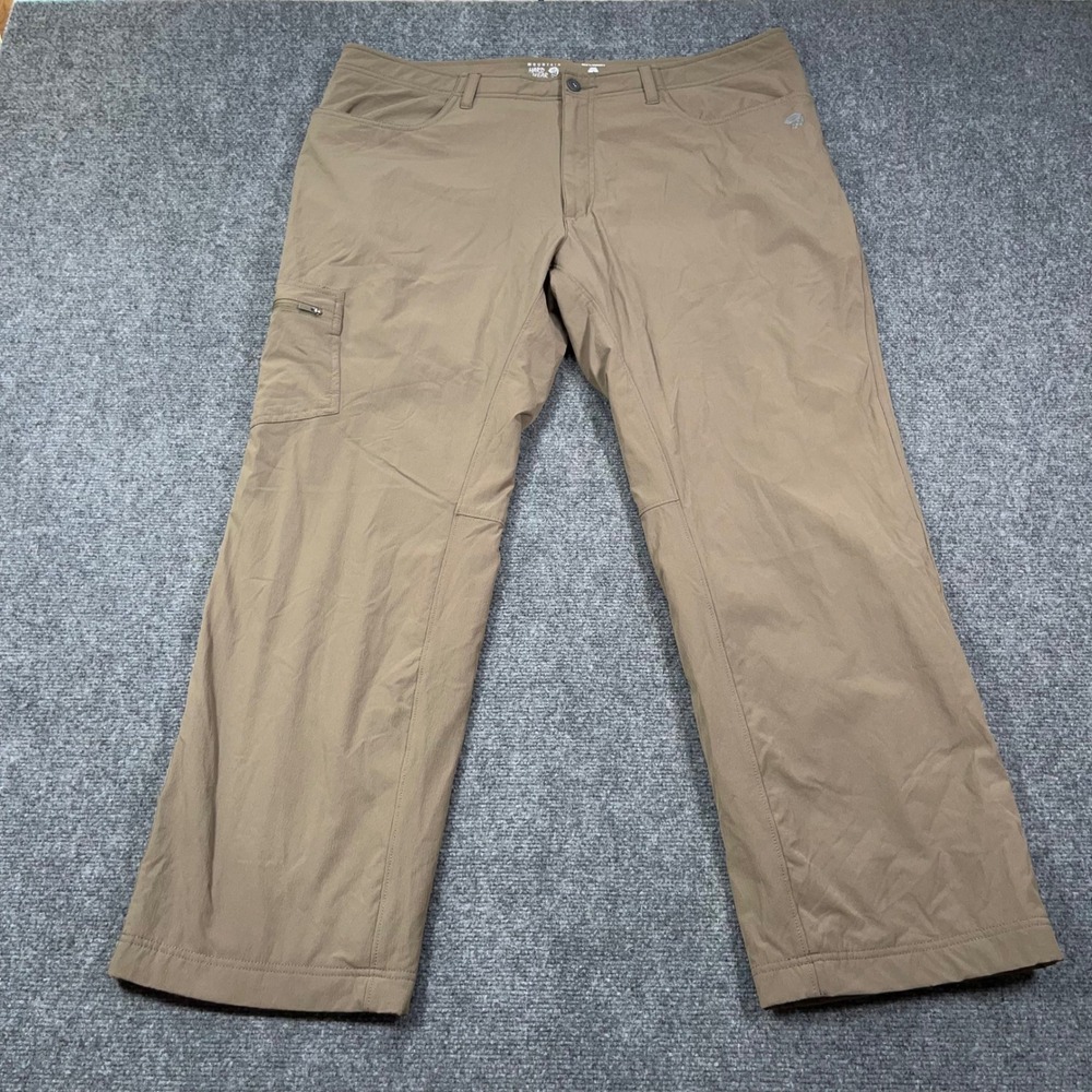 Mountain Hardwear Yumalino Lined Hiking Pants Mens 40/30 Cargo Pockets Brown